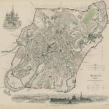 Map of Moscow, 1836-W.B. Clarke-Giclee Print