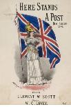 An Armour-Clad Britannia with a Large Union Flag-W.c. Levey-Stretched Canvas