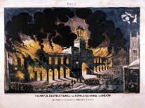 Destruction of the Royal Exchange (2N) Fire, London, 1838-W Clerk-Giclee Print