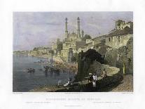 Aurangzeb's Mosque at Benares, India, 19th Century-W Cook-Mounted Giclee Print