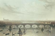 View of the Bridge Now Building over the Thames at Vauxhall, 1810-W Daniel-Giclee Print