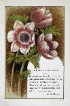 New Year Greetings Card With Floral Decoration and Poem by G. Herbert-W. Dickes-Framed Stretched Canvas