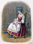 Danish Woman Selling Flowers, 1809-W Dickes-Framed Giclee Print