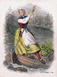 Danish Woman Selling Flowers, 1809-W Dickes-Framed Giclee Print