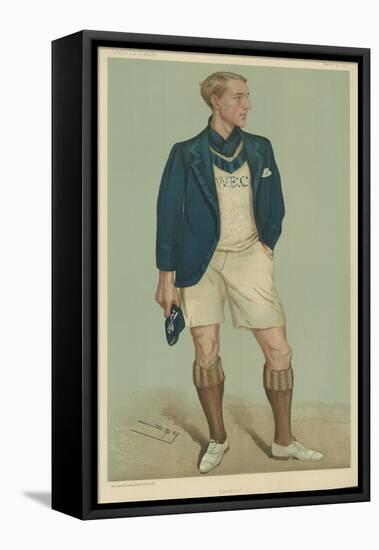 W E Crum, President of the Oxford University Boat Club-Sir Leslie Ward-Framed Stretched Canvas