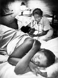 Famous Midwife-Nurse Maude Callen, Attending a Woman in Labor-W^ Eugene Smith-Photographic Print