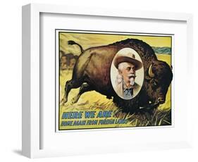 W F Cody Poster, 1908-null-Framed Giclee Print