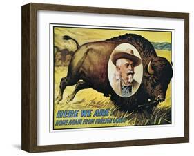 W F Cody Poster, 1908-null-Framed Giclee Print