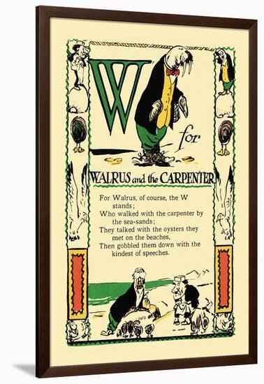 W for Walrus and the Carpenter-Tony Sarge-Framed Art Print