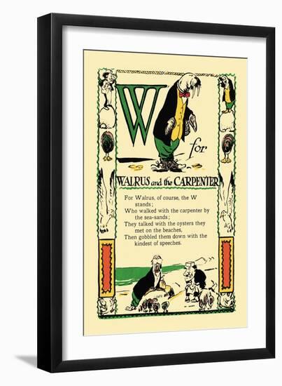 W for Walrus and the Carpenter-Tony Sarge-Framed Art Print