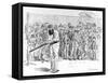 W.G. Grace Batting in the Nets at Lord's, 1895-null-Framed Stretched Canvas