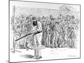 W.G. Grace Batting in the Nets at Lord's, 1895-null-Mounted Photographic Print