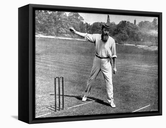 W.G. Grace Bowling at the Crystal Palace Cricket Ground-null-Framed Stretched Canvas