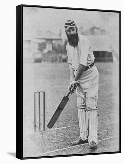 W G Grace Ready to Receive the Ball-null-Framed Stretched Canvas