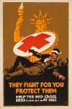 Fundraising Poster for the Red Cross, Pub. 1917 (Colour Litho)-W G Sesser-Stretched Canvas