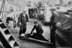 Issuing Rum on Board HMS 'Royal Sovereign, 1896-W Gregory-Framed Giclee Print