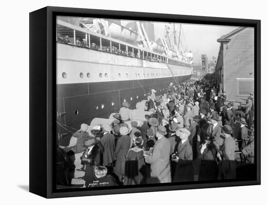 W.H. Alexander Leaving Dock, 1923-Asahel Curtis-Framed Stretched Canvas