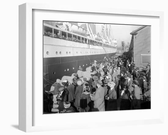 W.H. Alexander Leaving Dock, 1923-Asahel Curtis-Framed Giclee Print