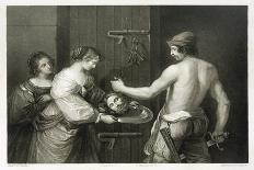 John the Baptist He is Beheaded and Salome Holds out a Dish to Receive His Head-W.h. Egleton-Framed Stretched Canvas