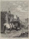 Haystacking-W.h. Hopkins-Giclee Print