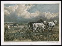 Haystacking-W.h. Hopkins-Framed Giclee Print