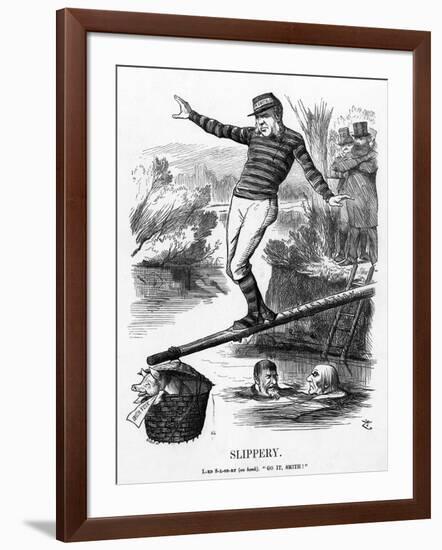 W H Smith Cartoon-John Tenniel-Framed Art Print