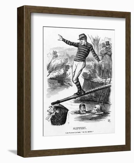 W H Smith Cartoon-John Tenniel-Framed Art Print