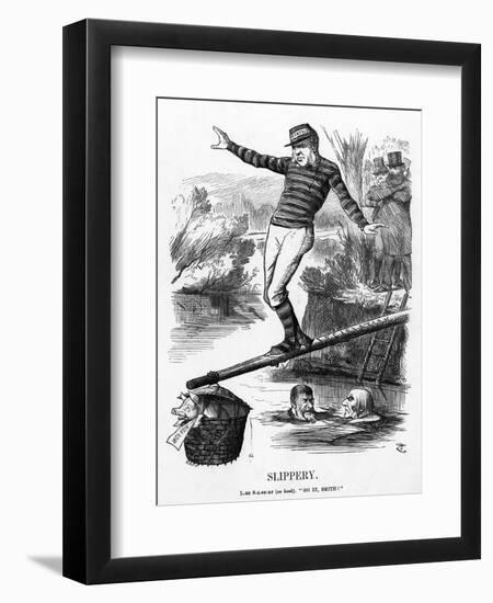 W H Smith Cartoon-John Tenniel-Framed Art Print