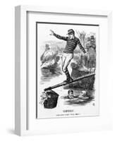 W H Smith Cartoon-John Tenniel-Framed Art Print