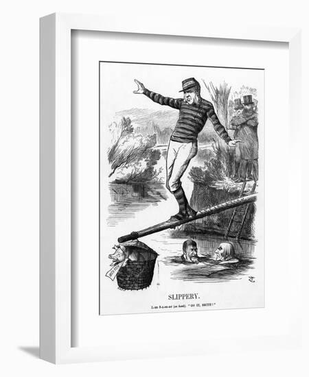 W H Smith Cartoon-John Tenniel-Framed Art Print