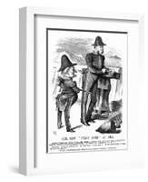 W H Smith Cartoon-John Tenniel-Framed Art Print