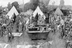 British Soldiers Washing at a Rest Camp-W. Hatherell-Art Print