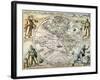 W. Hemisphere Map, 1596-Theodor de Bry-Framed Giclee Print