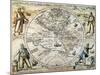 W. Hemisphere Map, 1596-Theodor de Bry-Mounted Giclee Print