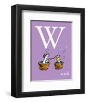 W is for Wash (purple)-Theodor (Dr. Seuss) Geisel-Framed Art Print