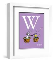 W is for Wash (purple)-Theodor (Dr. Seuss) Geisel-Framed Art Print