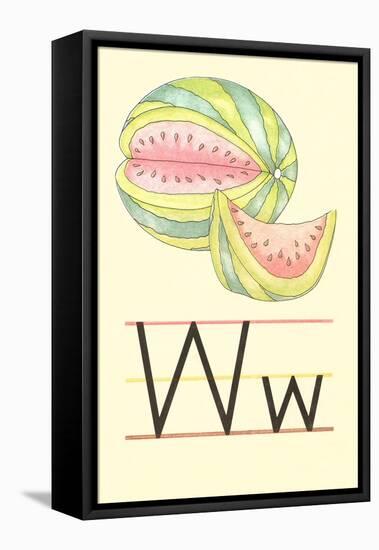 W Is for Watermelon-null-Framed Stretched Canvas