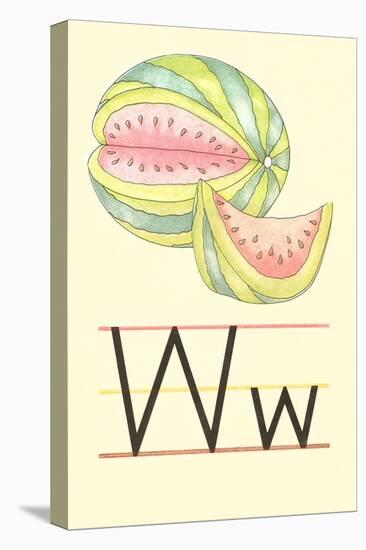 W Is for Watermelon-null-Stretched Canvas