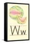 W Is for Watermelon-null-Framed Stretched Canvas