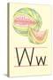 W Is for Watermelon-null-Stretched Canvas