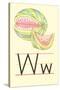W Is for Watermelon-null-Stretched Canvas