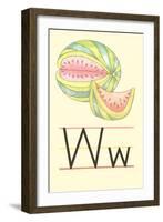 W Is for Watermelon-null-Framed Art Print