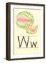 W Is for Watermelon-null-Framed Art Print