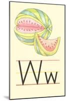 W Is for Watermelon-null-Mounted Art Print