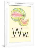 W Is for Watermelon-null-Framed Art Print