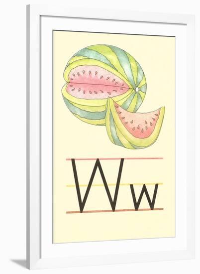 W Is for Watermelon-null-Framed Art Print