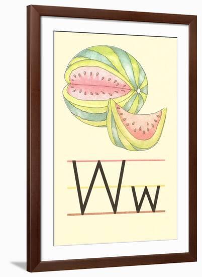 W Is for Watermelon-null-Framed Art Print