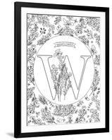 W is for Waxflower-Heather Rosas-Framed Art Print