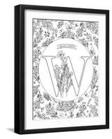 W is for Waxflower-Heather Rosas-Framed Art Print