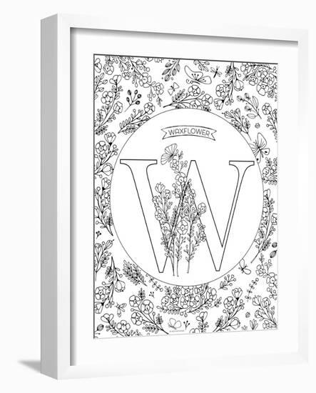 W is for Waxflower-Heather Rosas-Framed Art Print